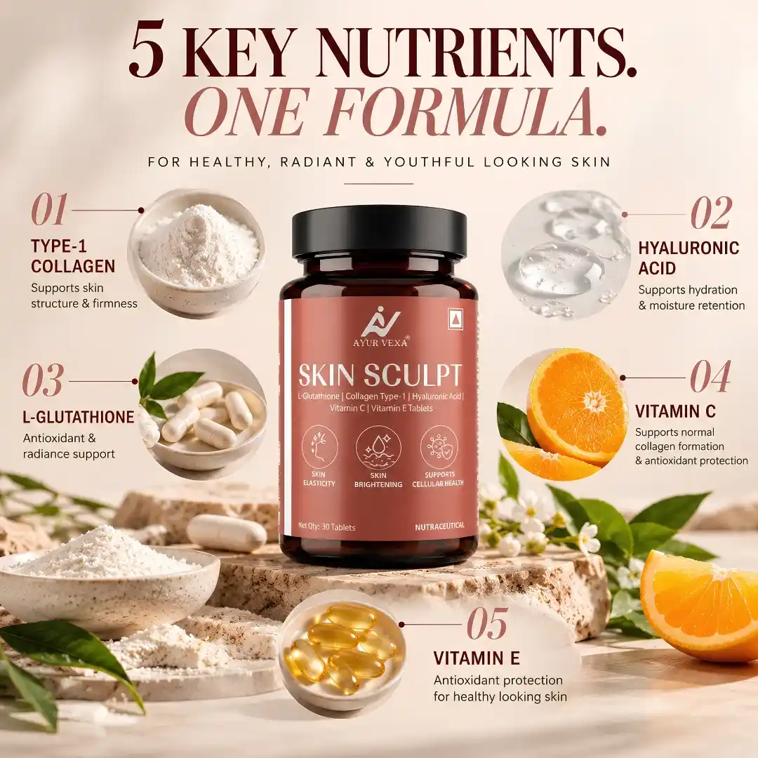 Ayurvexa Skin Sculpt – Skin Radiance Supplement - Image 2