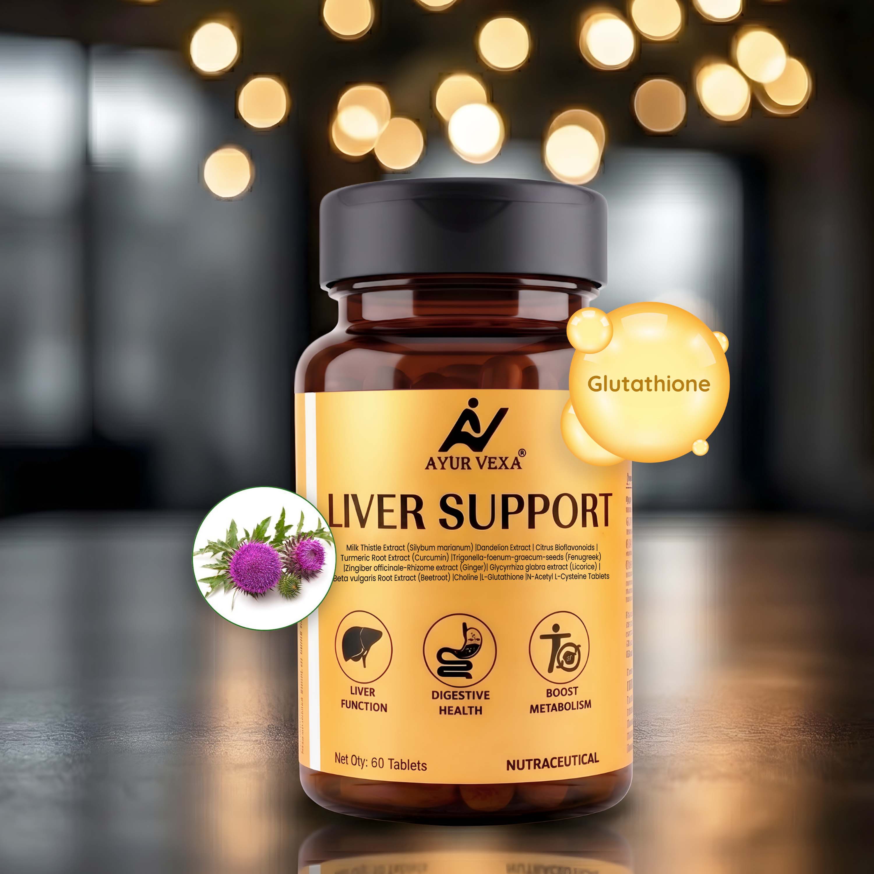Ayurvexa Liver Support – Advanced Liver Detox Supplement